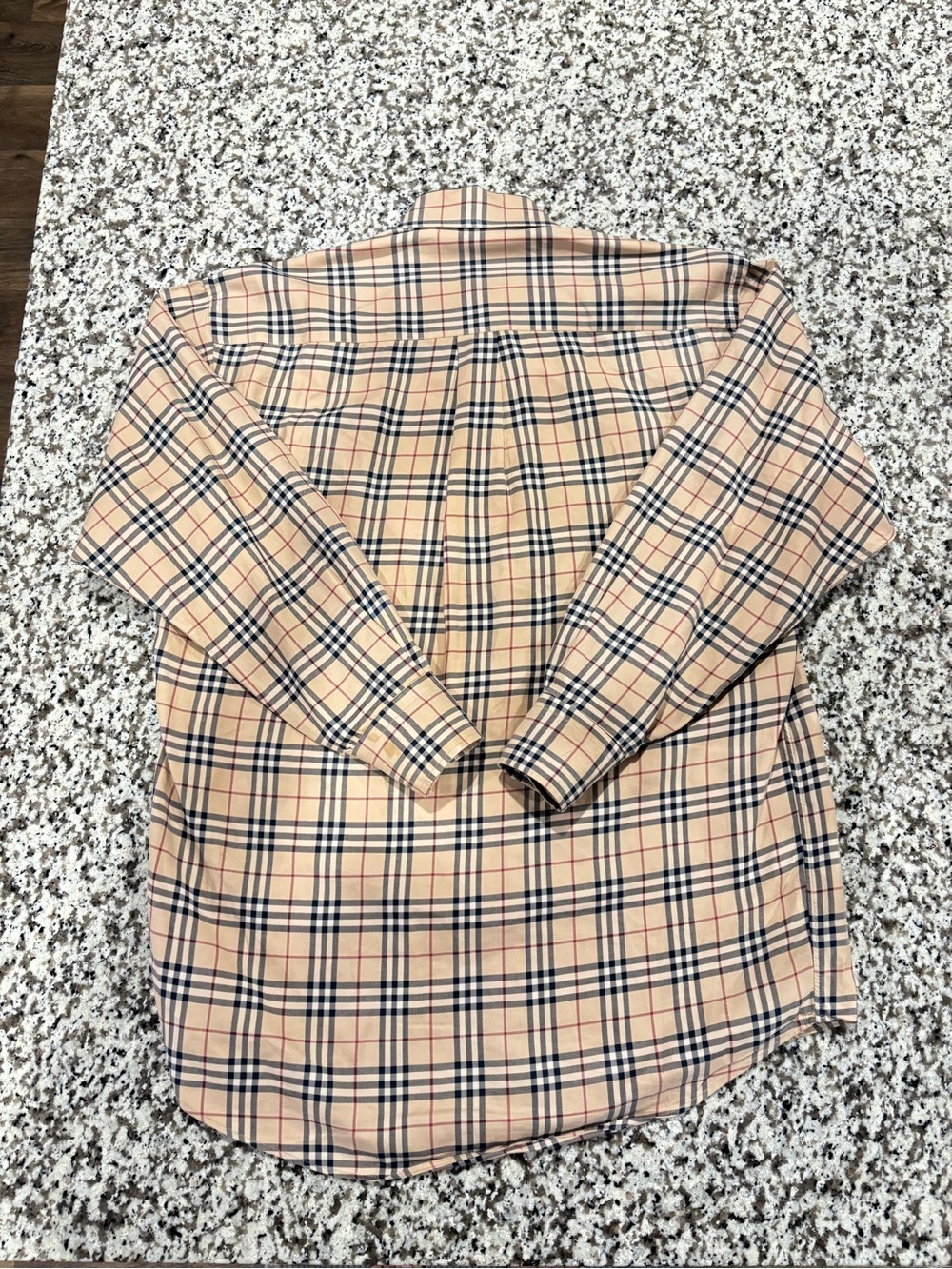 Burberry London Classic Beige Plaid Button-Down - Picture 4 of 5